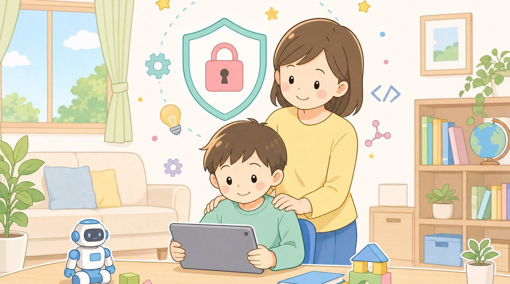 子どもの安全を見守る保護者のイメージ